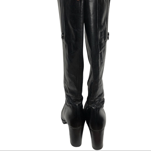 Laura Bellariva High Heel Platform Black Leather Boots Sz 39 - Picture 3 of 16